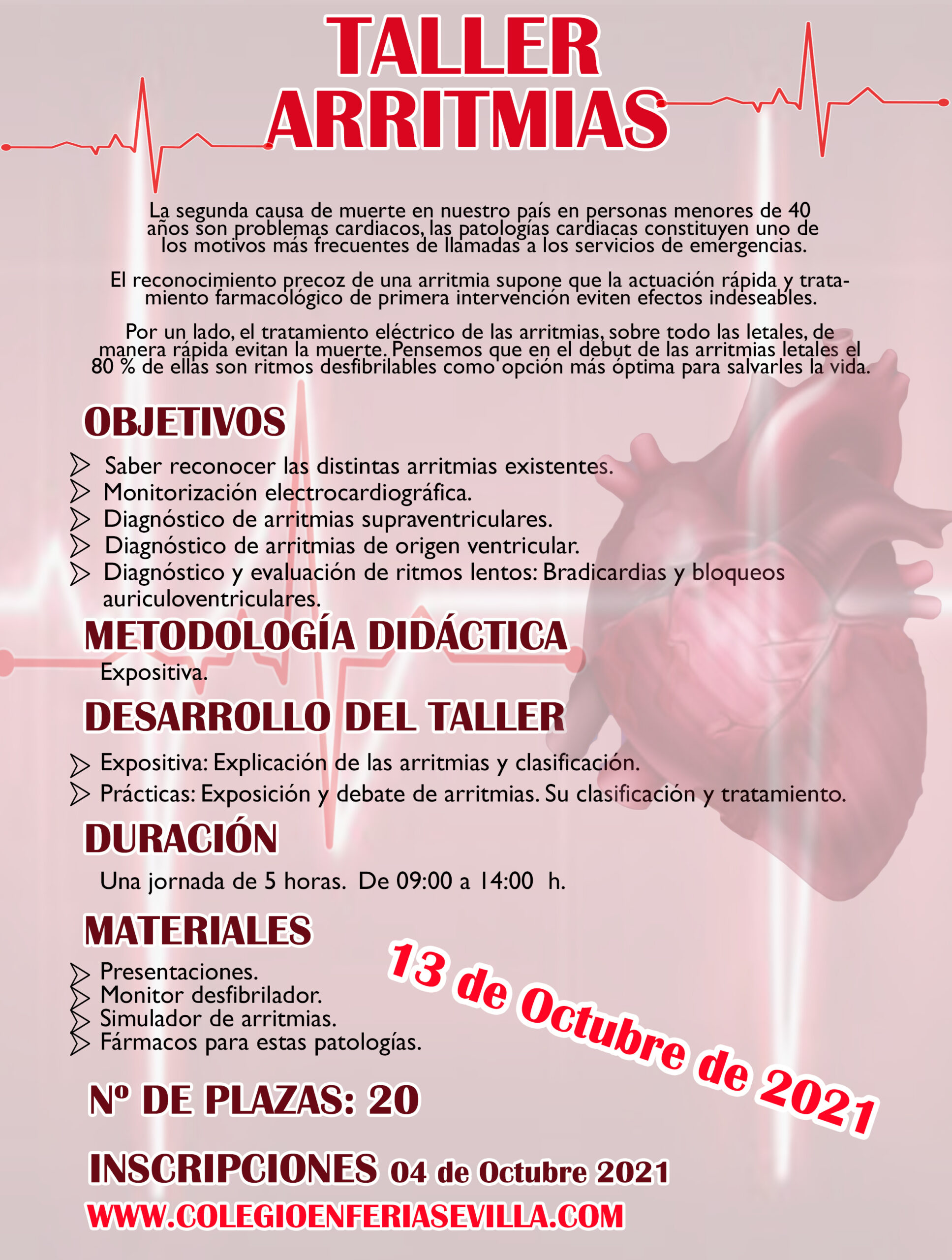 Por ahí Impuestos Dempsey TALLER: Arritmias (13/10/2021) - Colegio de Enfermería de Sevilla