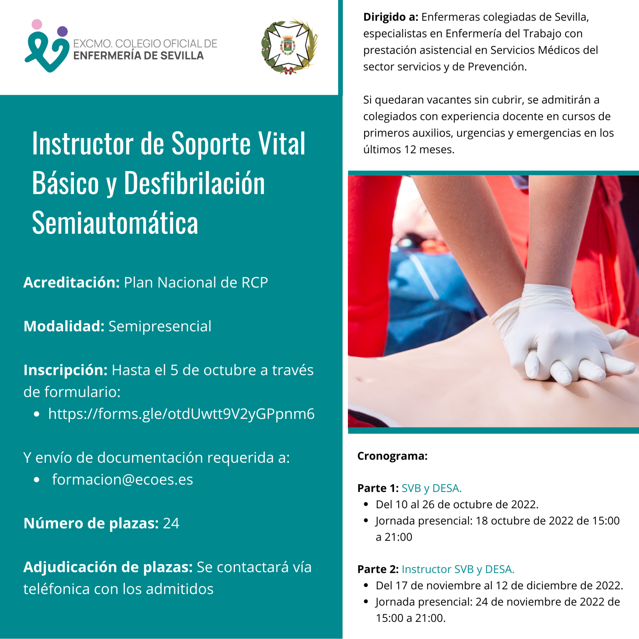 CURSO "INSTRUCTOR DE SOPORTE VITAL BÁSICO Y DESFIBRILACIÓN ...